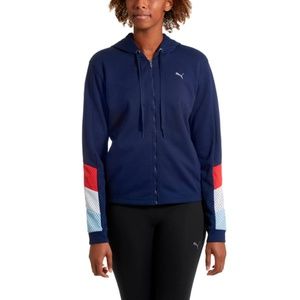 Puma Women’s Blue Peacoat Training Jacket Hoodie